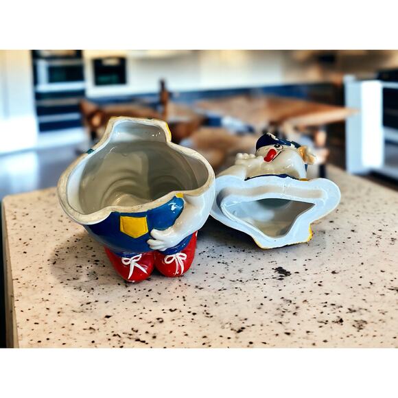 Vintage Cookie Jar-Ceramic Farmer Pig-Mid Century MCM Farmhouse Antique Kitschy - Picture 6 of 9